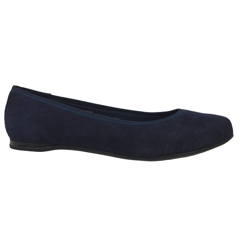 Calzoleria Toscana B586 Suede Ballerina Flat Navy